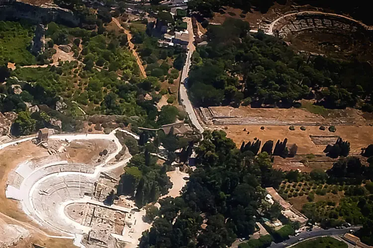 Bird's eye view of the Neapolis Archaeological Park