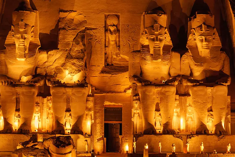 Abu Simbel Temple at night