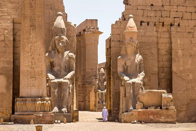 Pharaoh Rameses II Statue in Luxor Temple