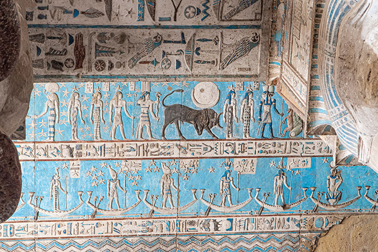 Temple of Hathor Interior, Dendera Temple Complex, Egypt