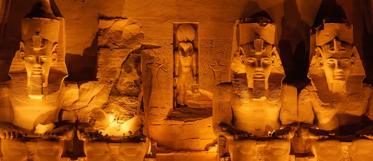 Abu Simbel Temple at Night, Southern Egypt