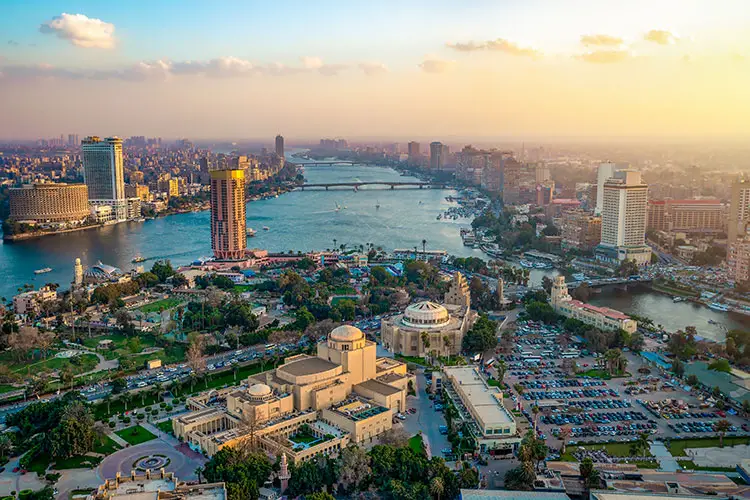 Cairo Cityscape with The River Nile