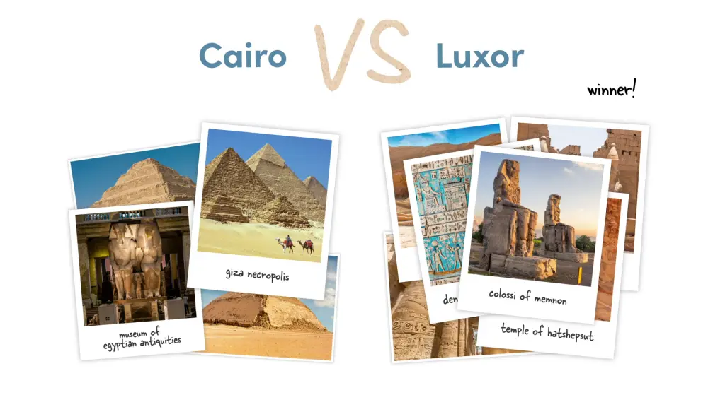 The ruins in Cairo vs the ruins in Luxor