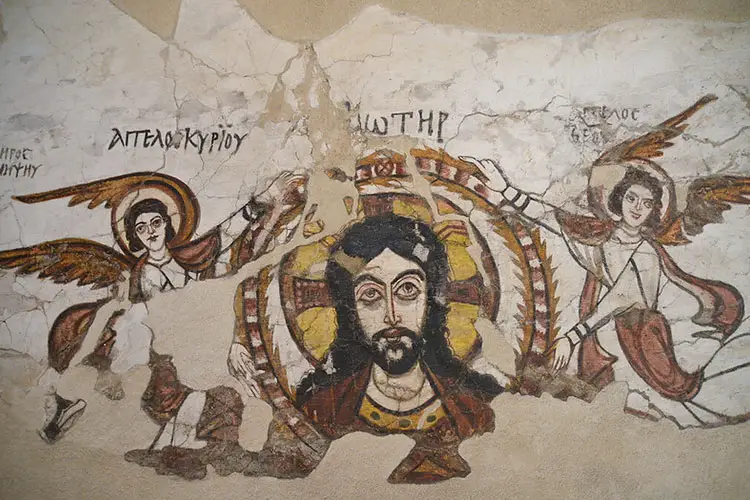 Part of a mural from the Monastery of Saint Apollo at Bawit, Coptic Museum, Cairo