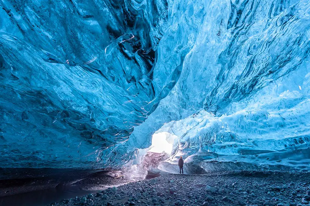Ice cave in Vatnajökull glacier, Iceland